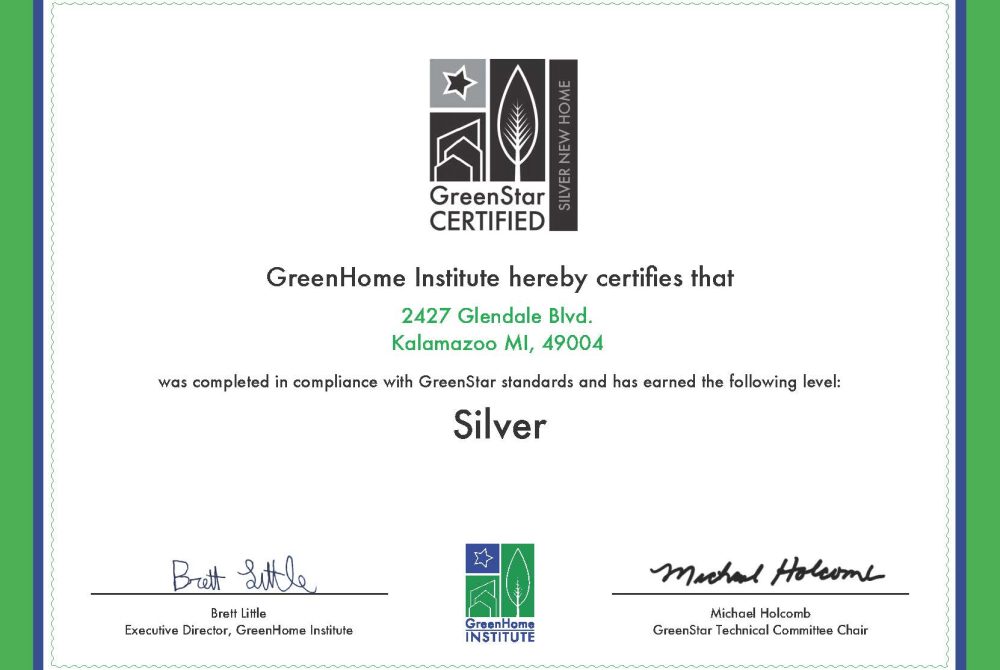 Certificate-Glendale-GreenStar-Silver-signed